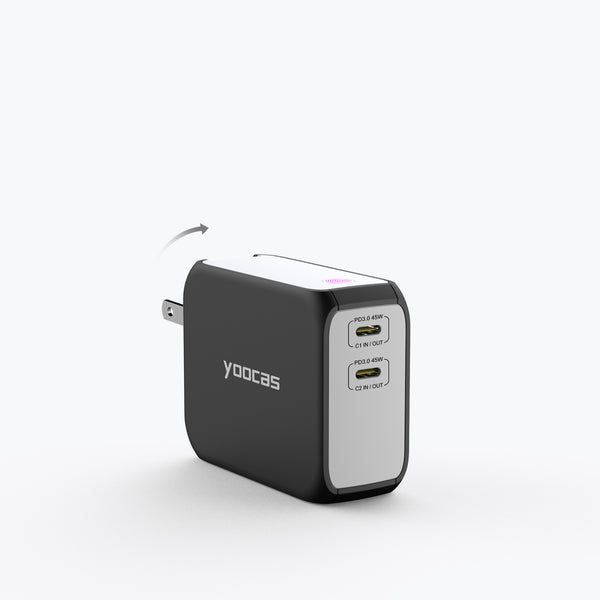 2-in-1 5000mAh Power Bank-45W Portable Charger-Yoocas