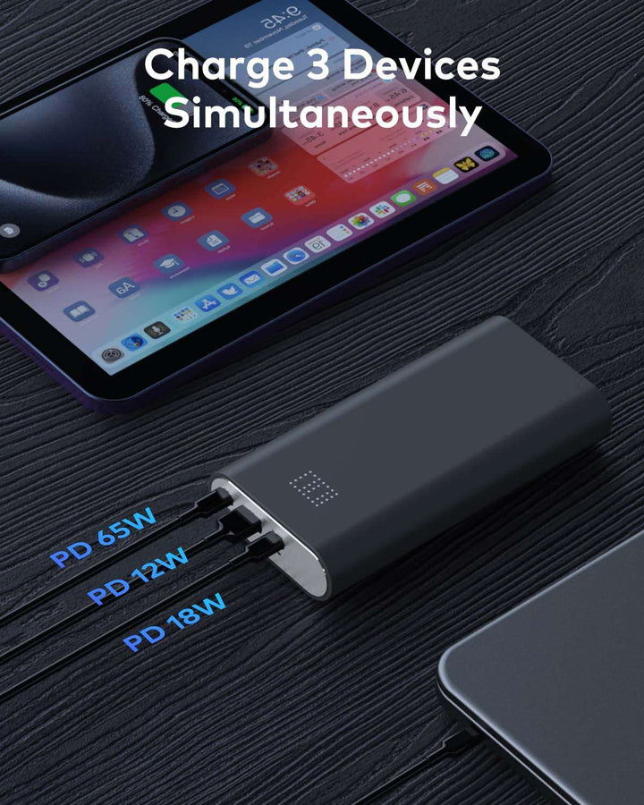 65W 20000mAh Power Bank For Laptop-3 Ports PD Power Bank-Yoocas